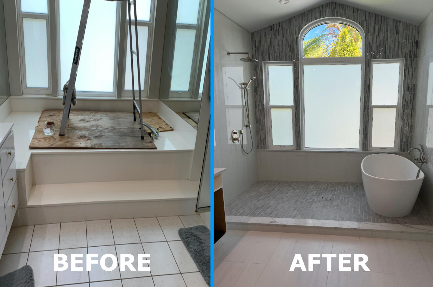 Kitchen and bathroom remodel before and after by Gilbert Plumbing Co
